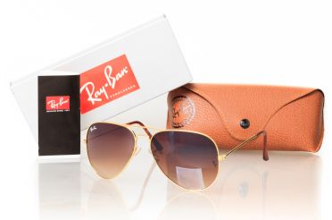 Солнцезащитные очки, Ray Ban Aviator 3026brown-gold